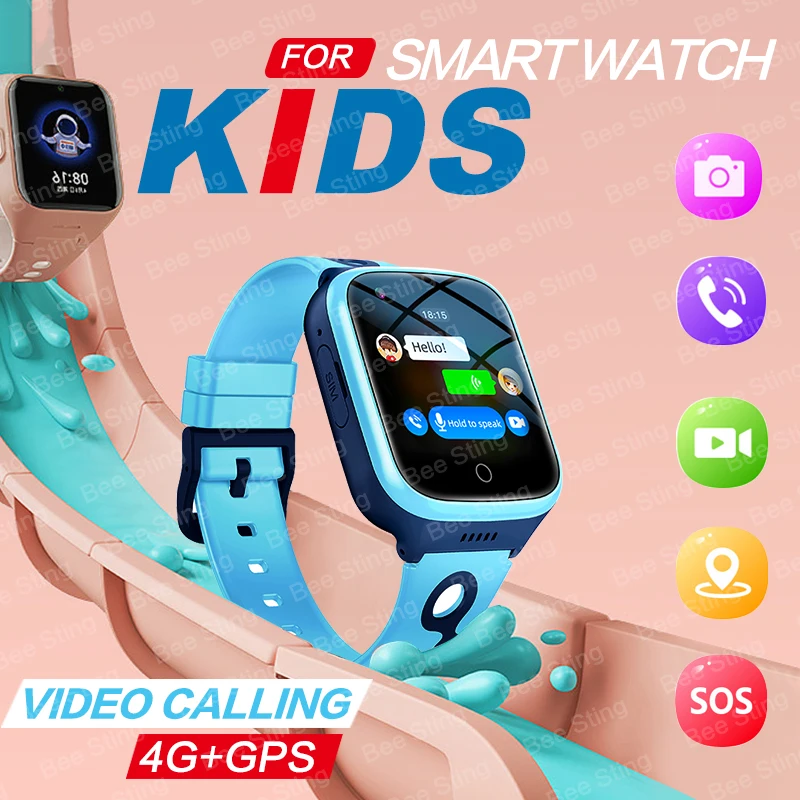 4G Kids Smart Watch K9 Camera SOS GPS WIFI Video Call Waterproof Monitor Tracker Location LBS Baby Children Smartwatch 1000MAH