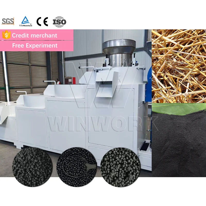 WINWORK New Condition Organic Fertilizer Machine Equipment for Animal Manure Processing Polishing Rounding Machine Core Motor