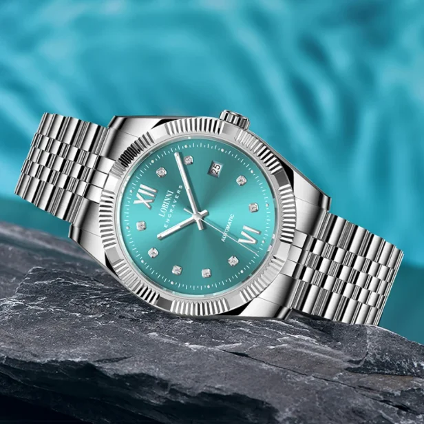 

LOBINNI мужские автоматические часы 40 мм механические наручные часы 5ATM водостойкие светящиеся сапфировое зеркало Miyota 8215 пилообразный безель