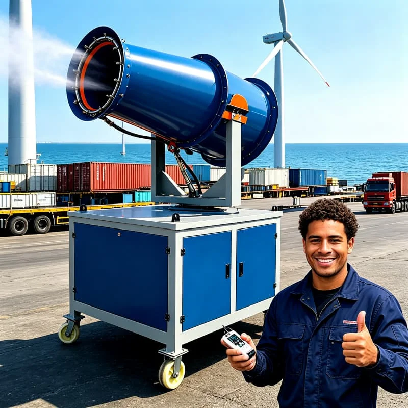 Fog Cannon Dust Suppression Machine 50m Spray Range 360 Rotation For Mining Area Coal Yard Material Handling Customized