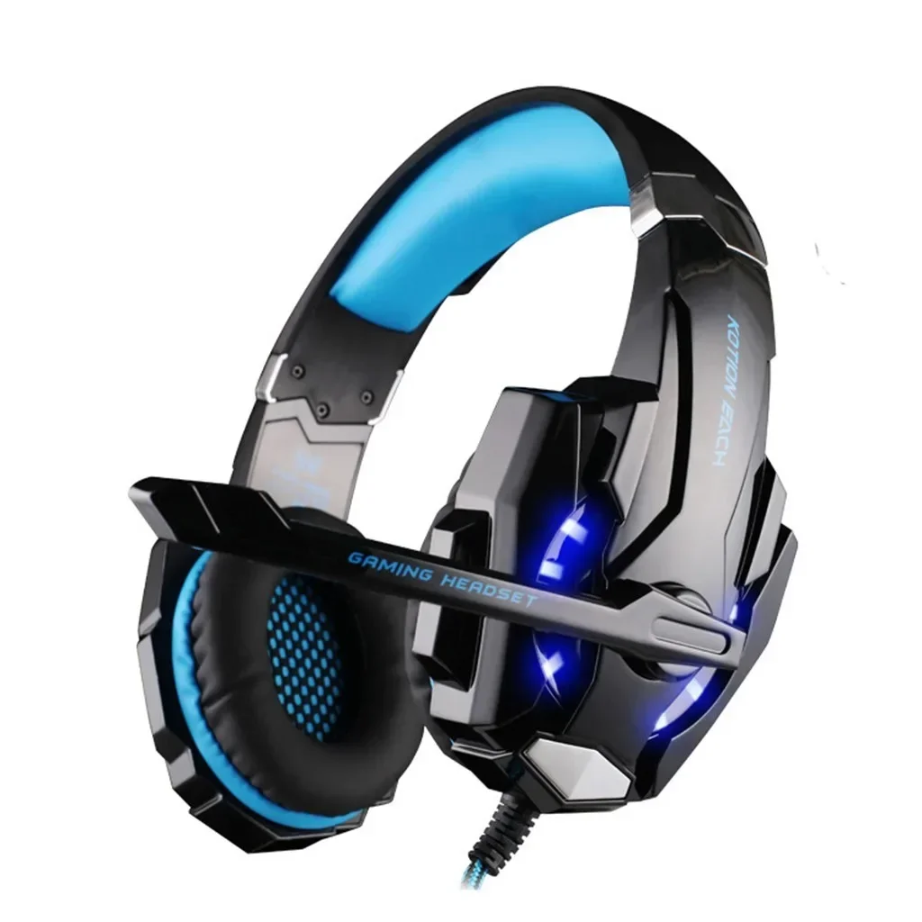 Gaming Headphones Wired Headsets with Mic LED Light for Mobile Phone Deep Bass Earphones Game Player for Game XBox PS4 PC Laptop