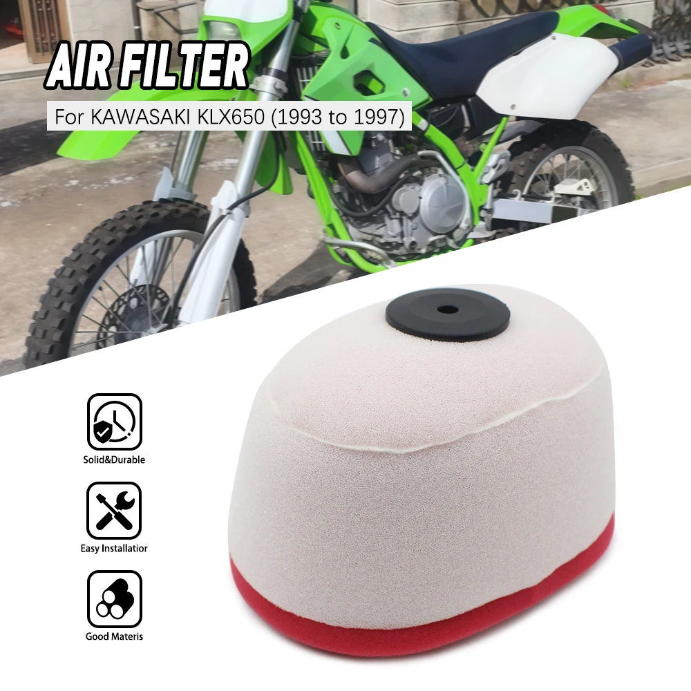 

Motorcycle Intake Air Filter Cleaner HF2024 for Kawasaki KLX650 KLX 650 C1 C2 C3 C4 C5 1993 1994 1995 1996 1997