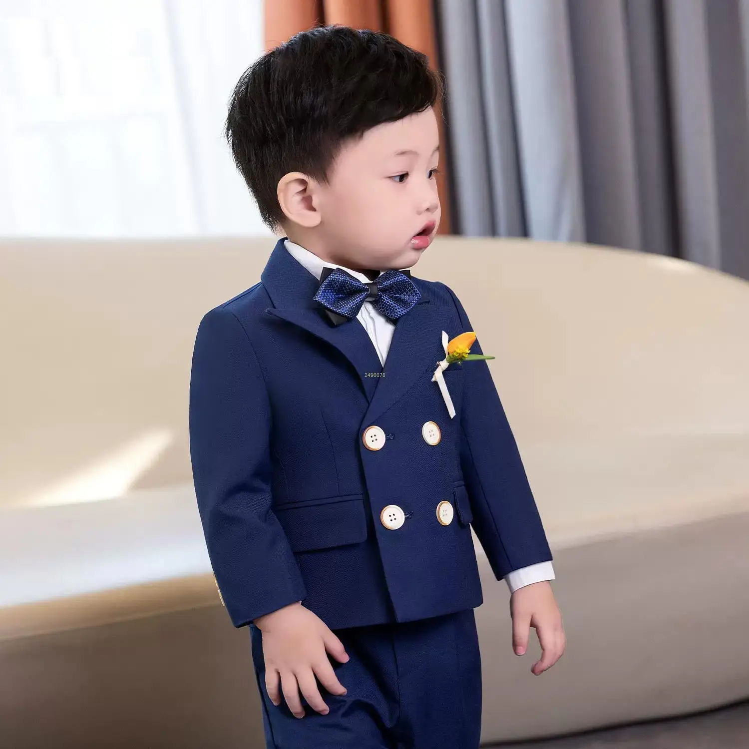 Boys Beautiful Photography Suit Children Wedding Dress Kids Stage Performance Formal Blazer Suit Baby Birthday Ceremony Costume