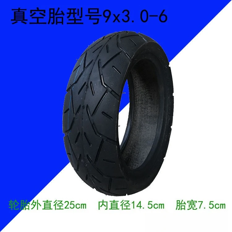 Electric Kart 9x3.0-6 Vacuum Tire 10 Inch 0 Tire Non-slip and Wear-resistant Outer Tire Accessories Front Wheel