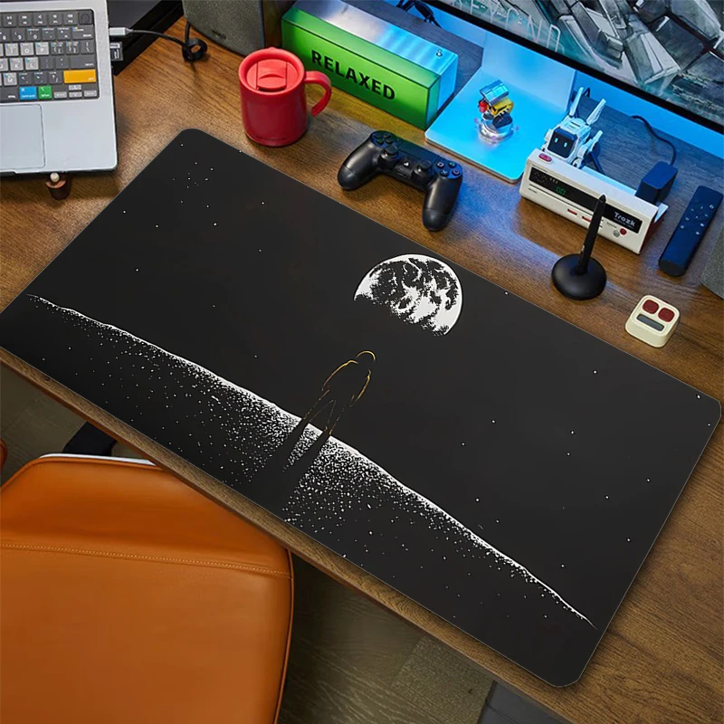 

2023 New Mouse Pad 900x400 Black And White Mousepad Keyboard Pads HD Print Original Mouse Mat Desk Mats Mausepad Office Carpet