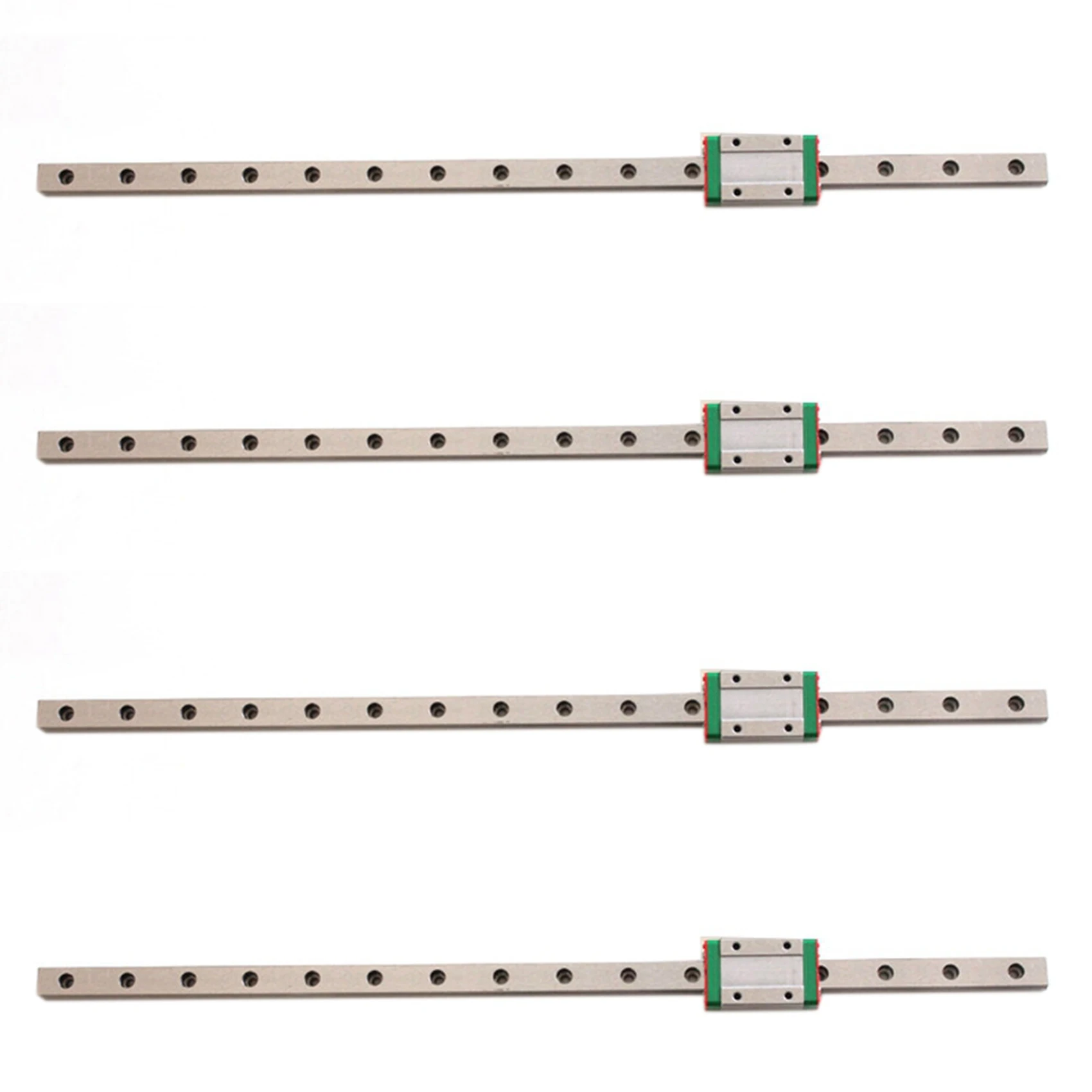 A98E-4Pcs 9Mm Linear Guide Miniature Rail MGN9 400Mm Linear Rail And 4 Pcs MGN9H Miniature Rail Slider