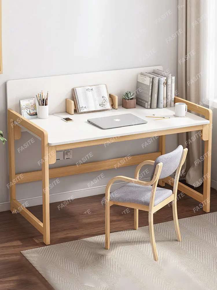 Solid Wood Elevating Writing Office Study Classmate PC Desk