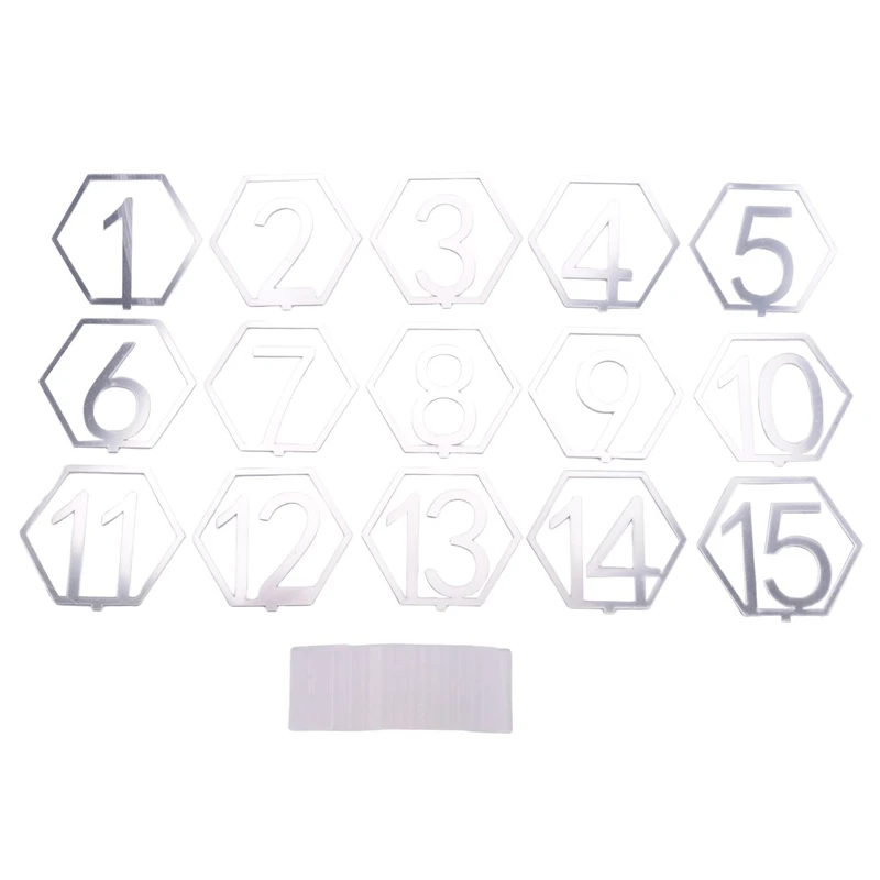 Table Number 1-15 Wedding Acrylic Table Number Bracket Base Suitable For Wedding Party Event Catering Decoration