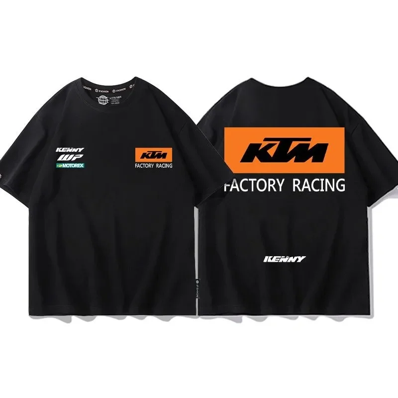 KTM Fleet Short-Sleeved Men 2026 New Style MotoGP Factory Team T-shirt Can Customize Team Uniforms Summer Loose Trendy Clothes