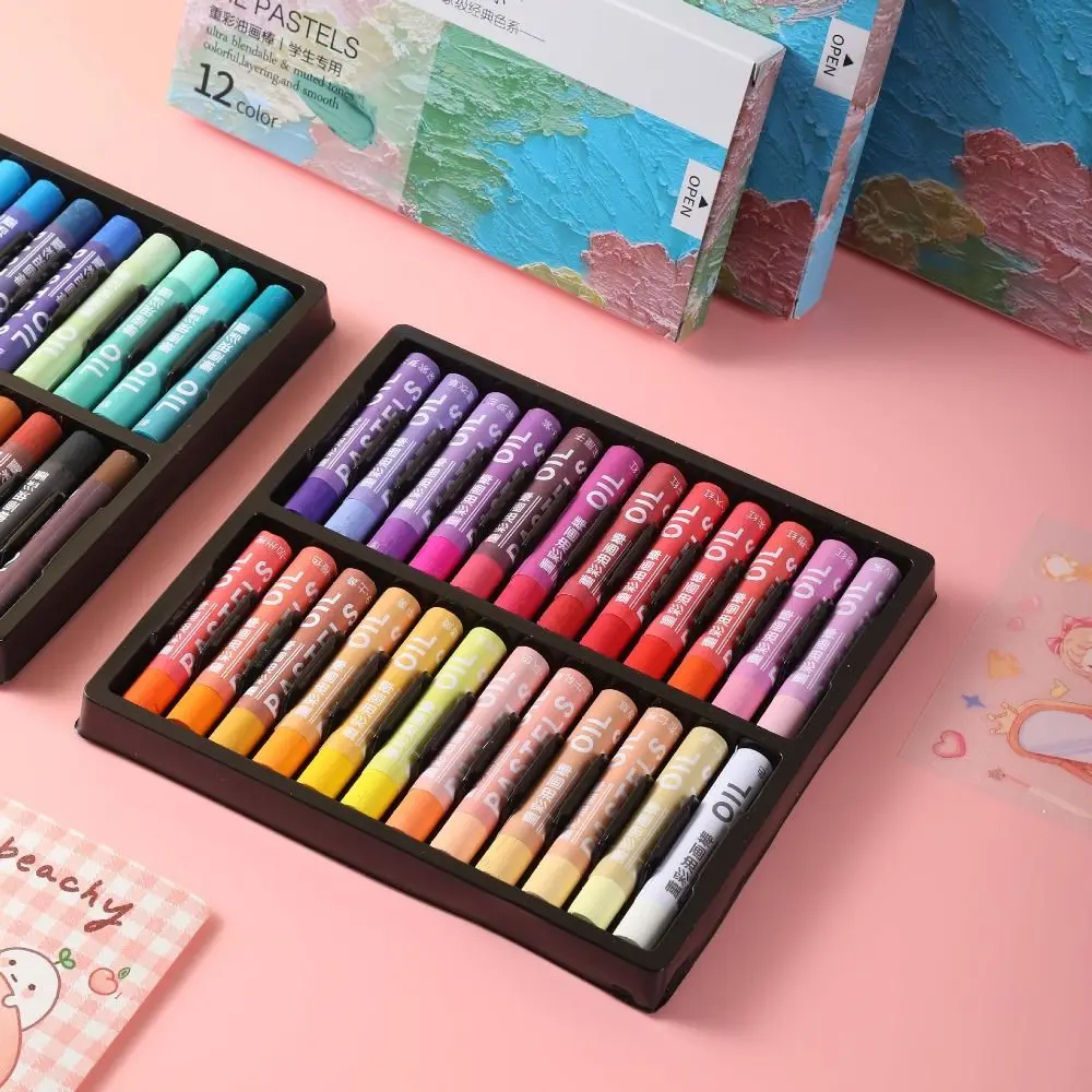 12/24/36/48PCS Durable Morandi Oil Pastels Professional Beginner Crayon Macaron Art Supplies
