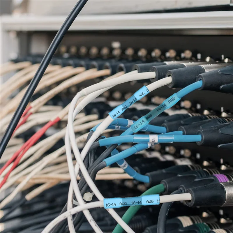 ABZL الأزرق البحرية الصف معزول 1000 قطعة 16-14 AWG موصلات لصق كهربائية، نوع المؤخرة يتقلص الحرارة