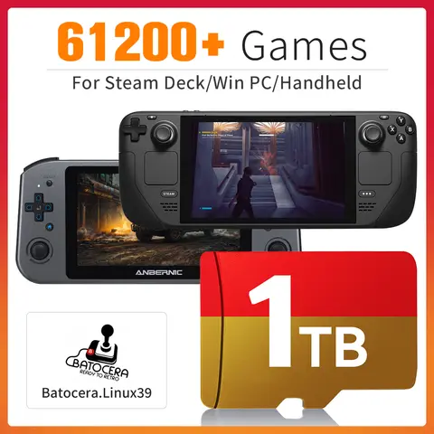 JMachen 1TB Game TF Card Latest Batocera.Linux 39 51400+ Games for PS3/PS2/PS1/PSP/N64/MAME/SS, Steam Deck/Wins PC/Handhelds