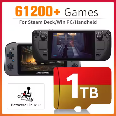 JMachen 1TB Game TF Card Latest Batocera.Linux 39 51400+ Games for PS3/PS2/PS1/PSP/N64/MAME/SS for Steam Deck/Wins PC/Handhelds