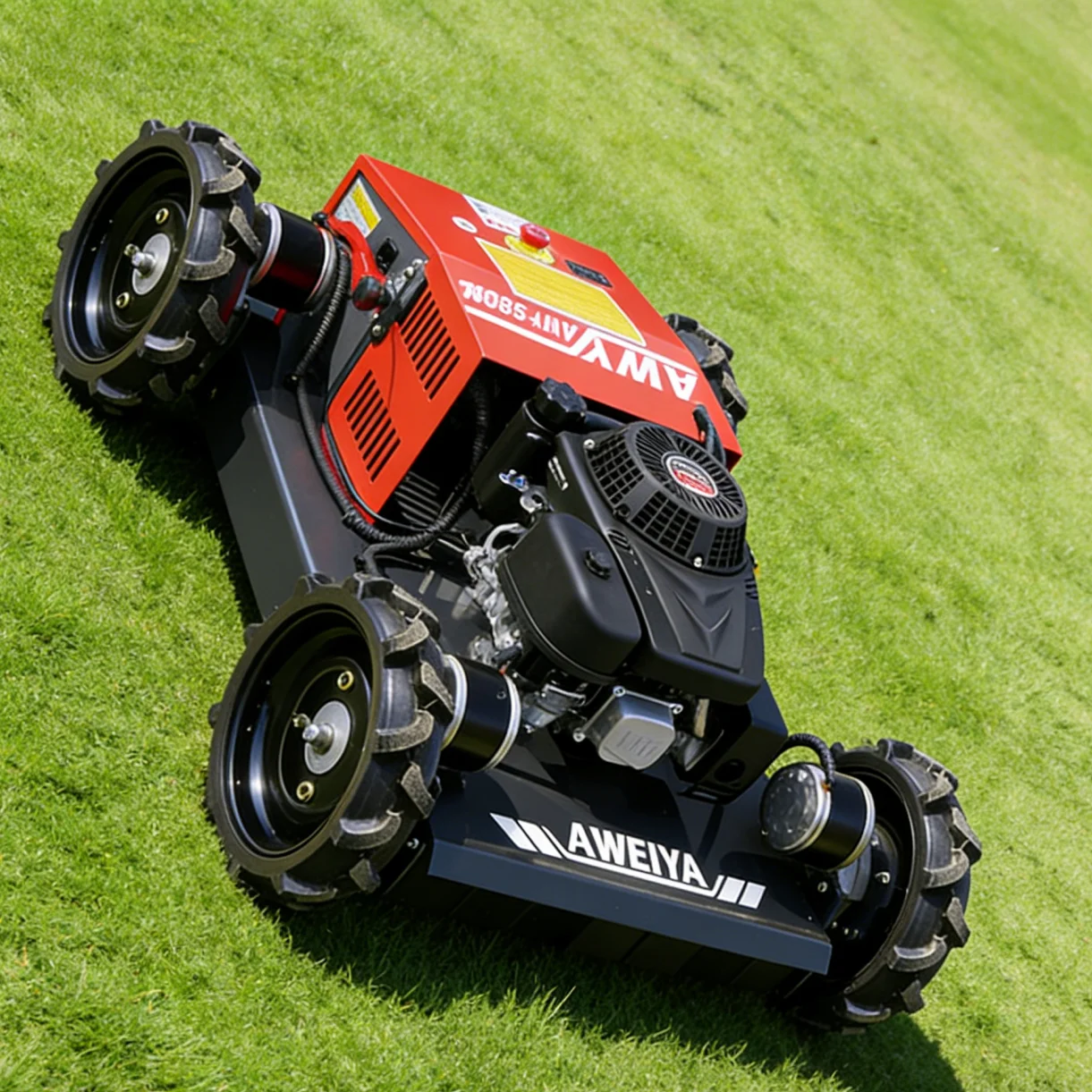 Customized Easy Transport Remote Control Lawn Mower Light Structure Compact Size Convenient Robot Mower Flail Lawn Mower Robot