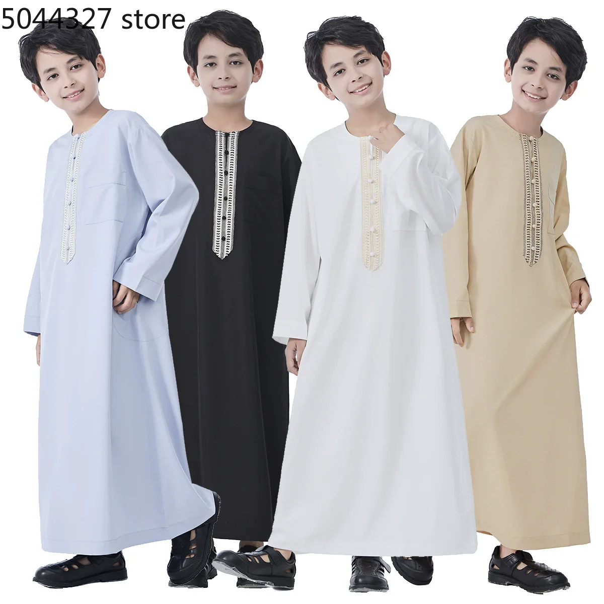 Muslim Boys Djellaba Thobe Casual Robe 6 Sizes