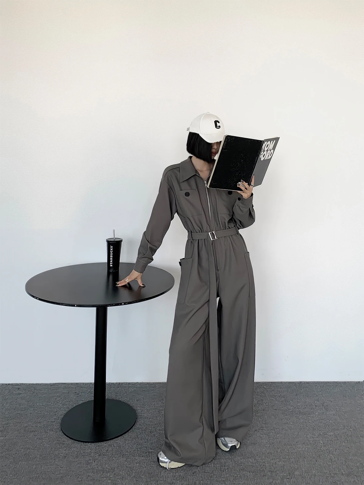 

Slim Fit Casual Women's Jumpsuit Faionable High Waist Long Pants Autumn New Arrival PAPERLLL One-Piece Suit Ele Sle