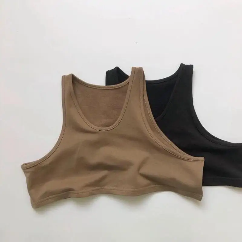 2026 Autumn New Children Sleeveless Vest Solid Boys Versatile Casual Cargo Vest Cotton Girls Loose Tops Kids Clothes