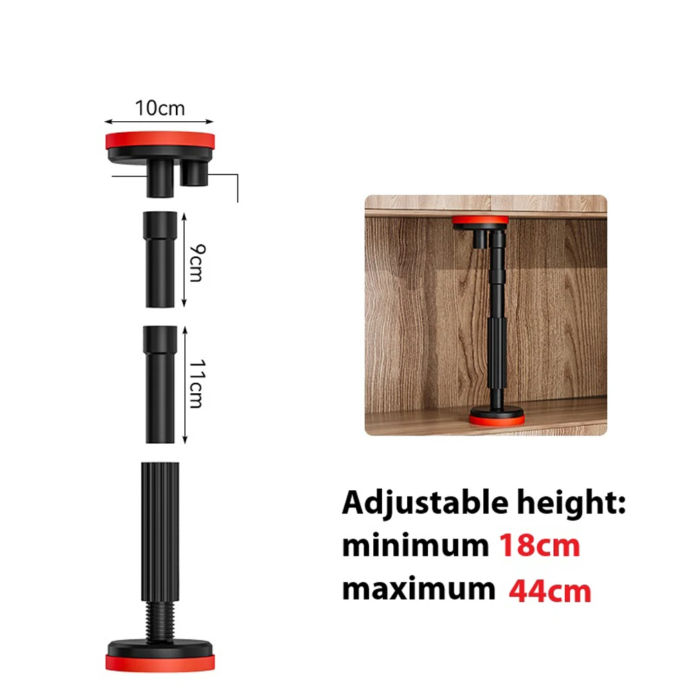 2 pezzi di supporto telescopico per risparmiare manodopera, struttura per cartongesso, strumento di sollevamento estensibile, asta di sollevamento, 200 kg, cuscinetto di carico