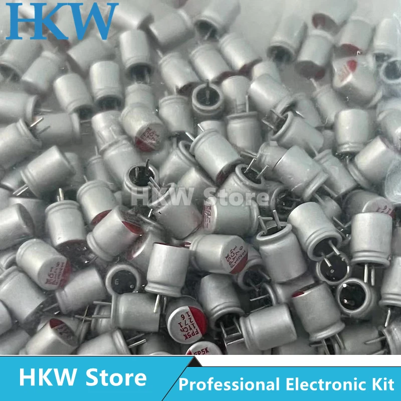 50pcs NEW DIP 270uF 16V 6x8mm Super Low ESR 16V270uF For Motherboard VGA Solid Aluminum Capacitor 270UF16V High Quality 6*8mm