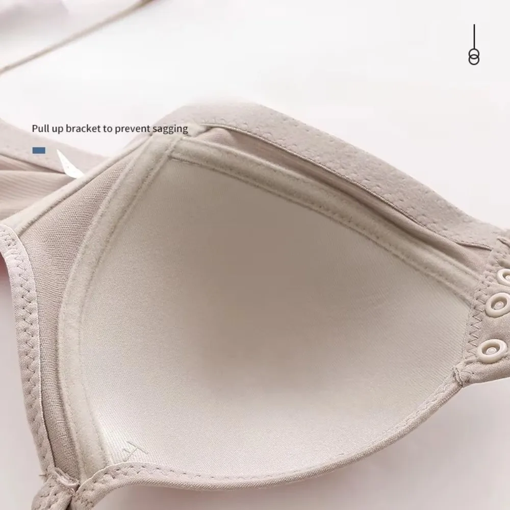 New No Steel Ring Front Buckle Bra Soft Breathable Traceless Vest Gathered Style Anti-sagging Thin Lingerie Middle-aged Women