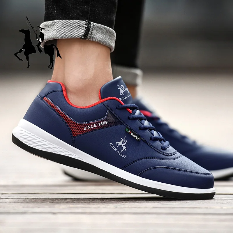 Pu Leather Men Shoes Sneakers Trend Casual Breathable Leisure Male Sneakers Non-Slip Footwear Shoes Tenis Masculino