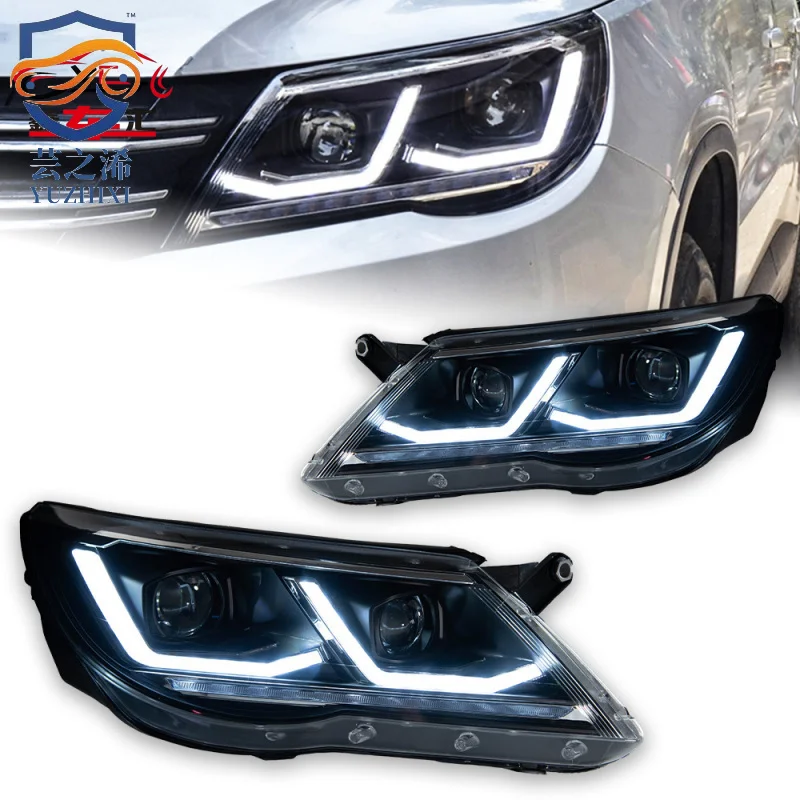 

XCH For 2007-2012 Volkswagen Tiguan headlight assembly Upgraded new LED lens headlights and daytime running lights