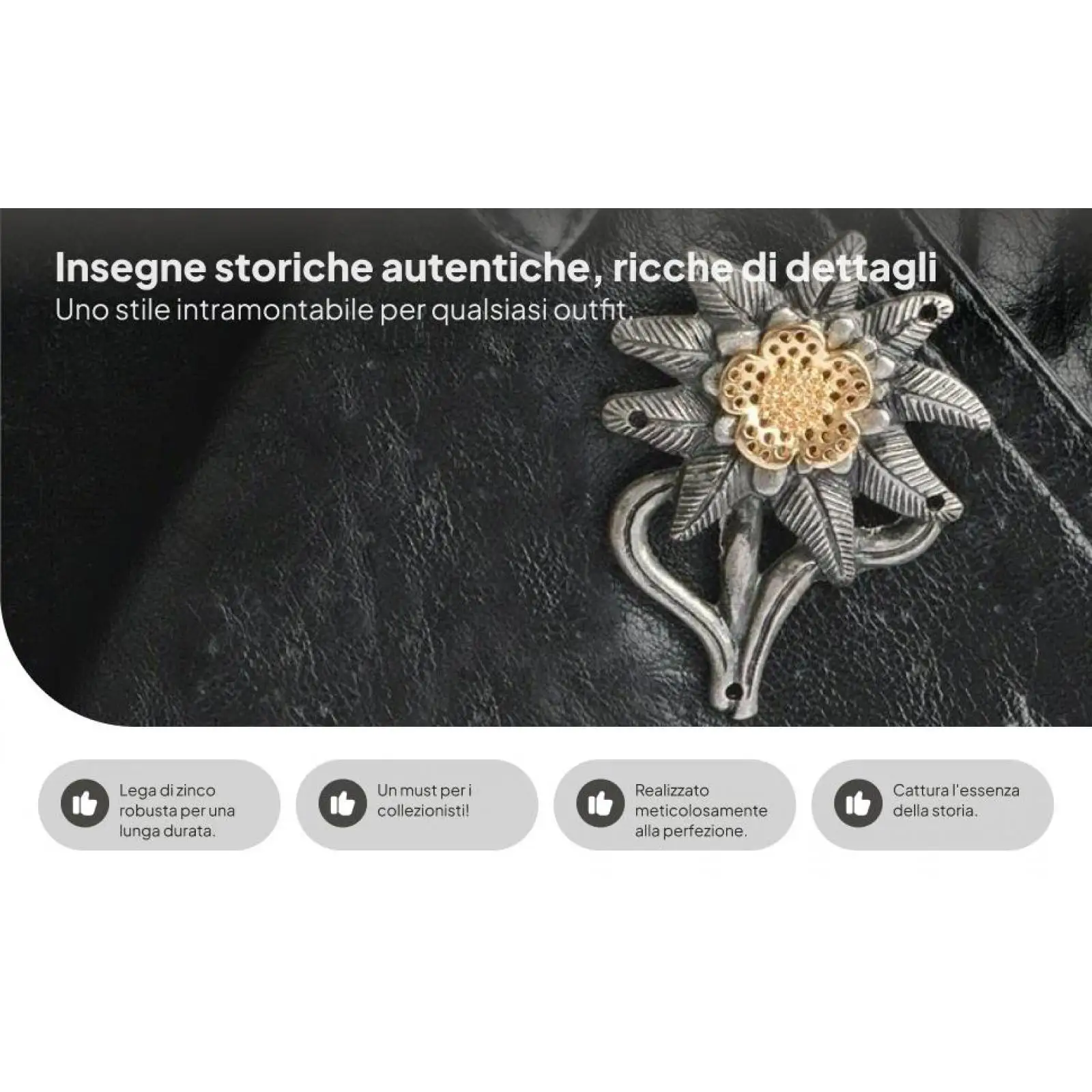 الألمانية مكتب إديلويس شارة جبل قبعة معدنية شارة شارة طية صدر السترة لقبعة الجينز على ظهره ديكور #1