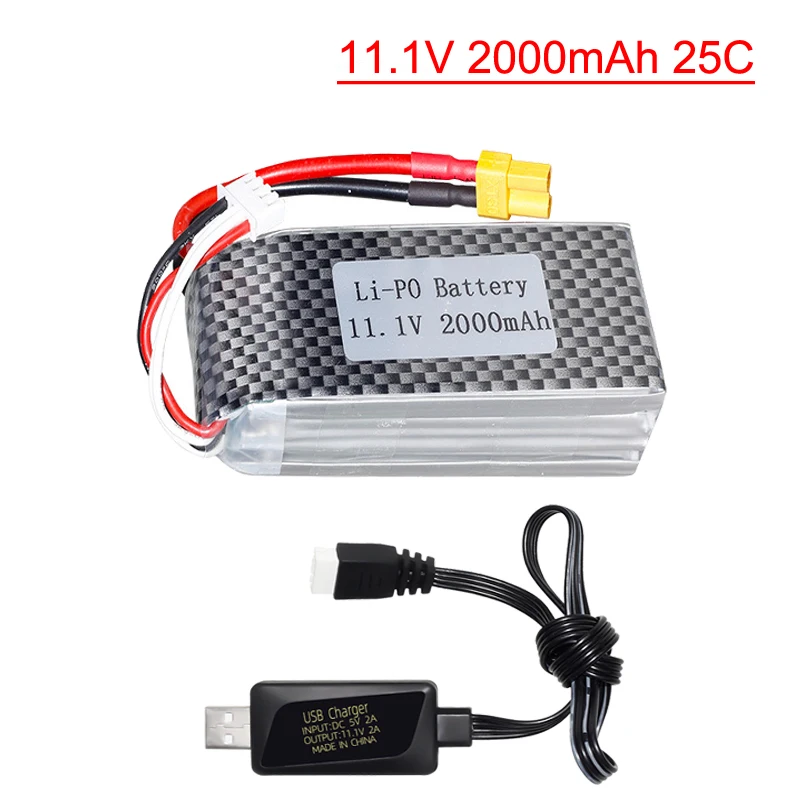 3S 11.1V 2000mAh 25C with XT30 plug Lipo Batterry for Remote Control Quodcopter Cars Boats Drone Spare Parts 903475