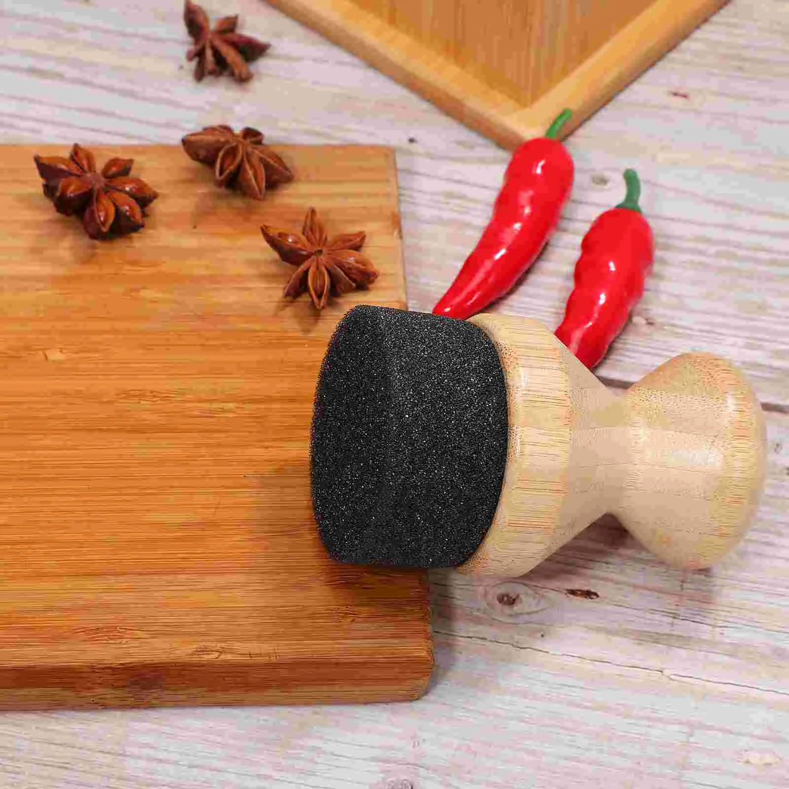 1 Utensil Oil Applicator Wood Block Cutting Board Brush For Wax Spatula Cream Spoon Mineral