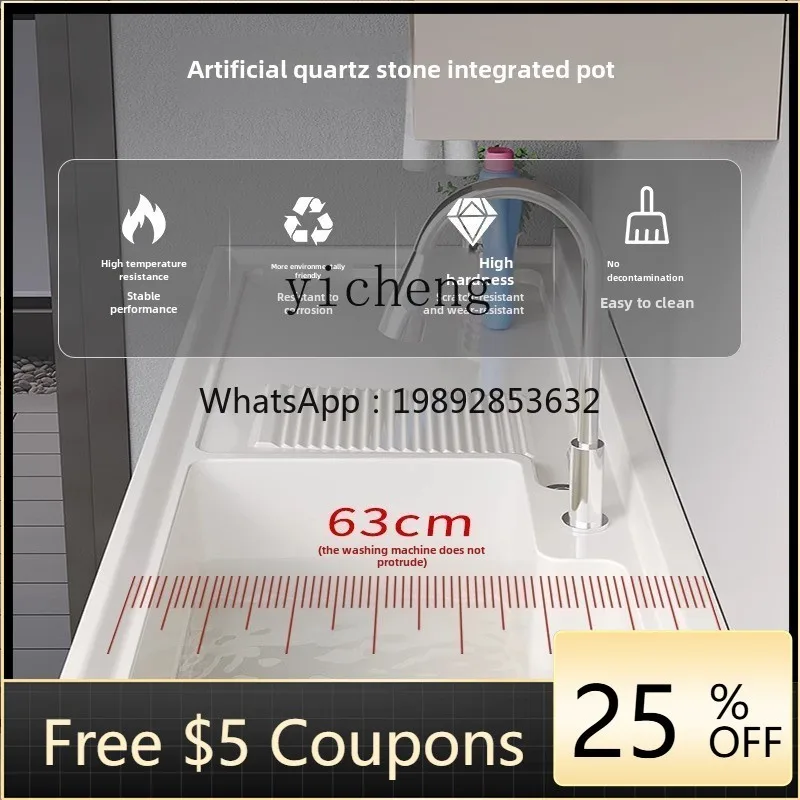 honeycomb aluminum balcony washing machine cabinet combination laundry table with rubbing board
