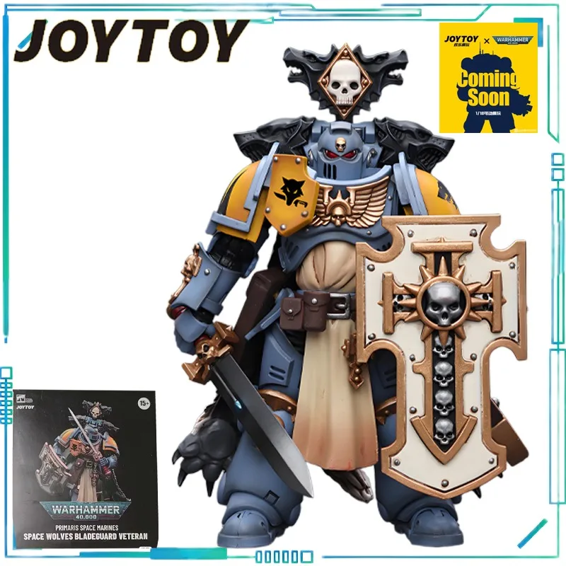 JOYTOY Oryginalny JOYTOY X Warhammer 40K Series Wolf Squad [3.0 Remake] Space Wild Wolf Model postaci z gry 1/18 Ruchomy model