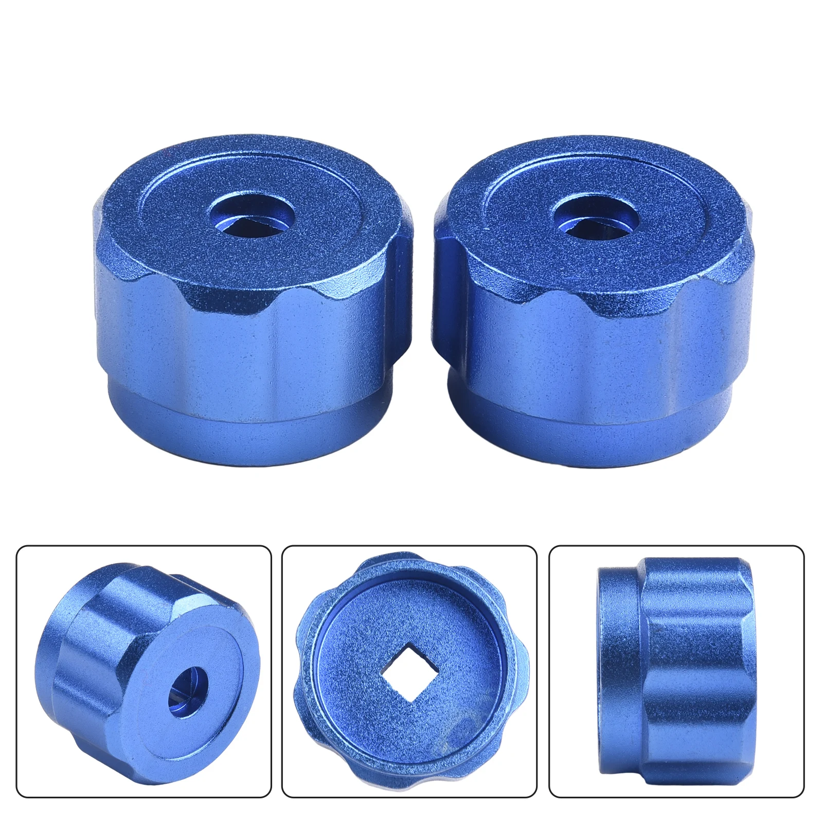 2PCS Aluminum Round Wheel Handles for Manifold Gauges Supporting Refrigeration System Servicing Including Leak Detection Tasks