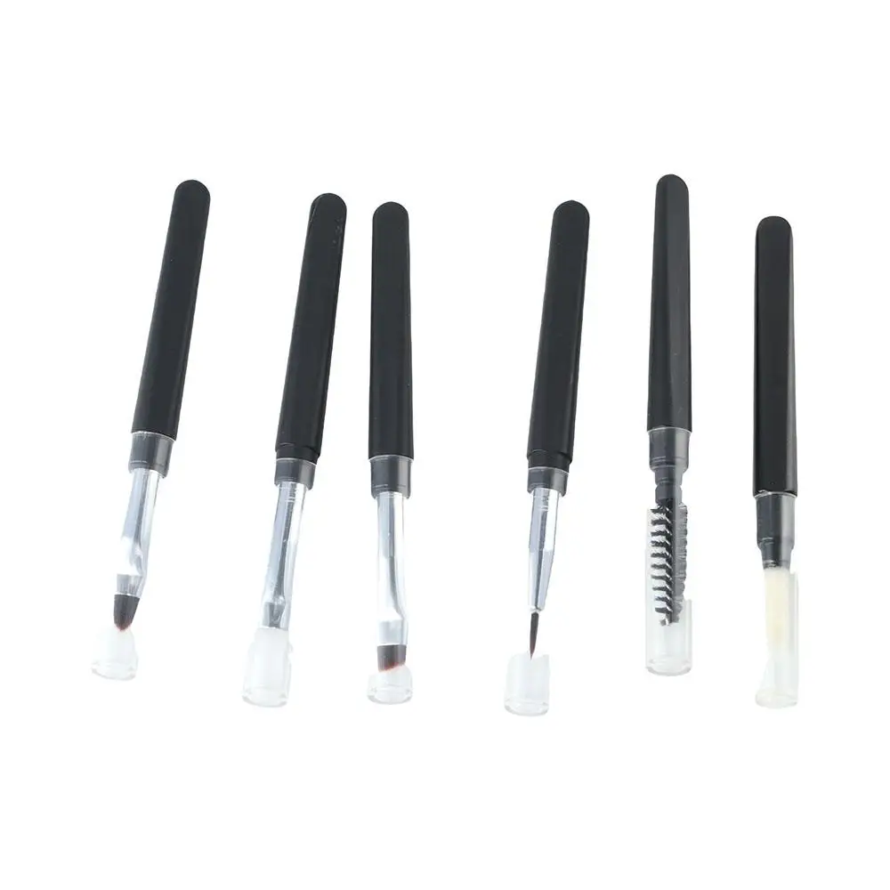 Multifunctional with Dust Cover Spiral Tower Shape Makeup Tool Eyeliner Brush Eyebrows Eyelashes Brush Lip Brush