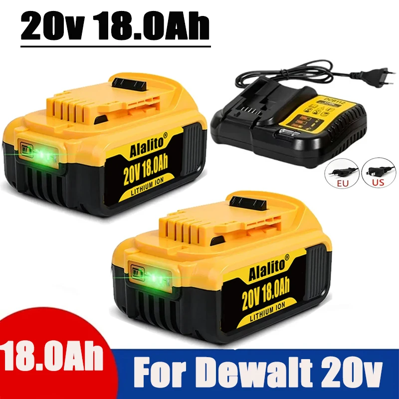 

Latest DCB200 20V 18000mAh Battery and charger For Dewalt 18V DCB184 DCB200 DCB182 DCB180 DCB181 DCB182 DCB201 Tools Battery