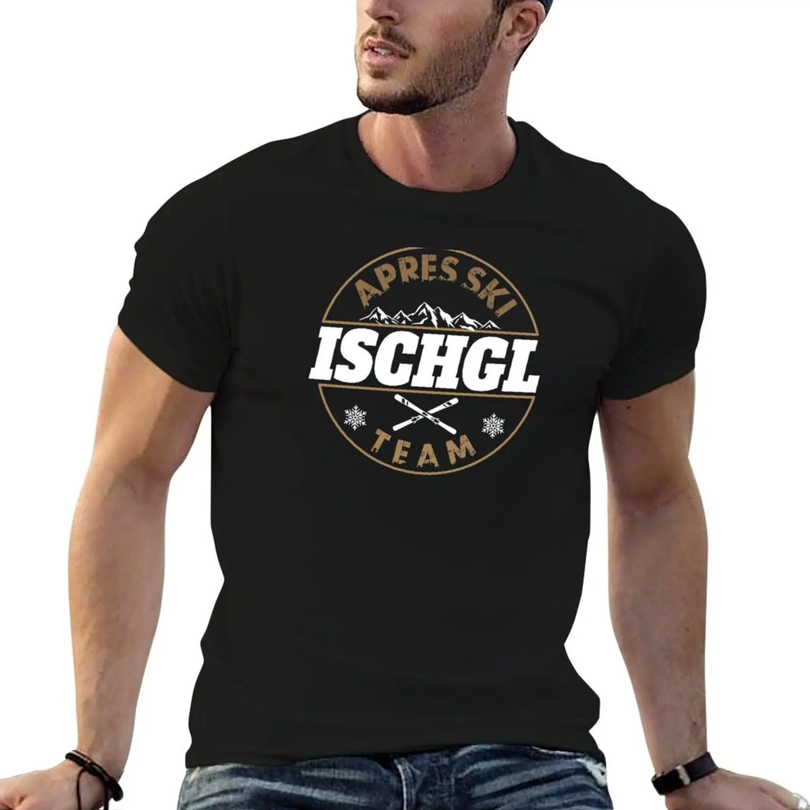 Apres ski team Ischgl winter holiday party T-Shirt man t shirt designer t shirt custom print cotton t shirt pack T-shirt