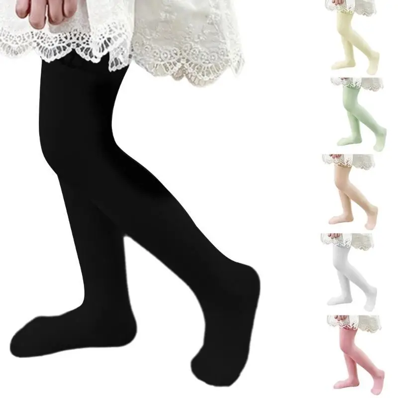 

U13F Comfortable Baby Leggings for Girls High Elasticity Pantyhose Dance Ready Design Multiple Color Option