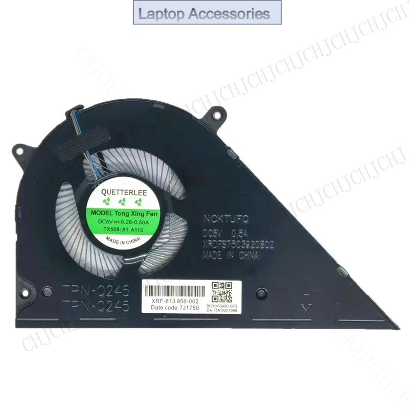 CHJ New integrated graphics fan for laptop CPU cooling with discrete graphics for HP Pavilion Star 15 15-EH 15-EG TPN-Q245 TPN-Q