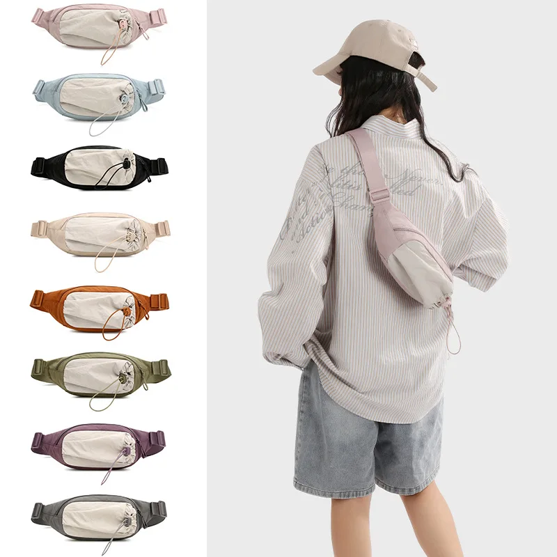 

Color-blocking waterproof polyester multi-functional men's chest bag lightweight and small single-shoulder crossbody women's bag