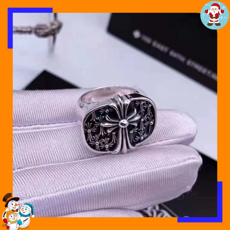 Hip Hop Cool Cross Ring Index Finger Face Wide Domineering Punk Trend Accessories Hipster