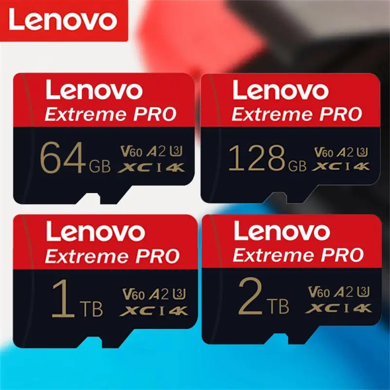 Lenovo 2TB kartu memori kecepatan tinggi untuk Nintendo Switch kartu Flash Trans 128GB Kelas 10 kartu SD mikro TF untuk PC Laptop Ps4 Game