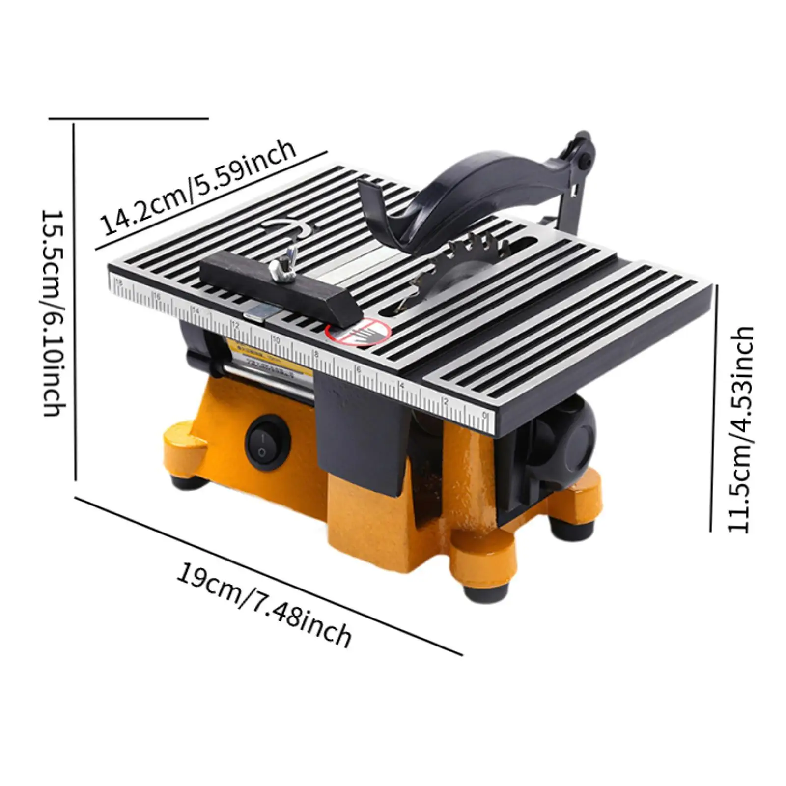 Mini Table Saw Woodworking Small Desktop Electric Saw for Crafts Metal Glass