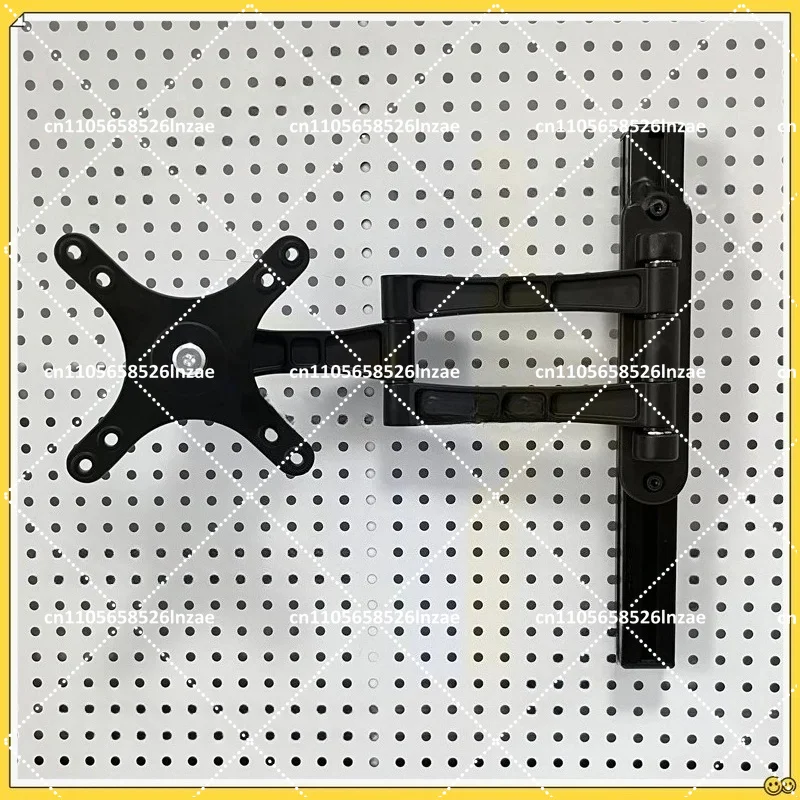 Hole Board Monitor Bracket, Computer Display Wall Mount, Pegboard Bookshelf Accessories, No Drilling Needed