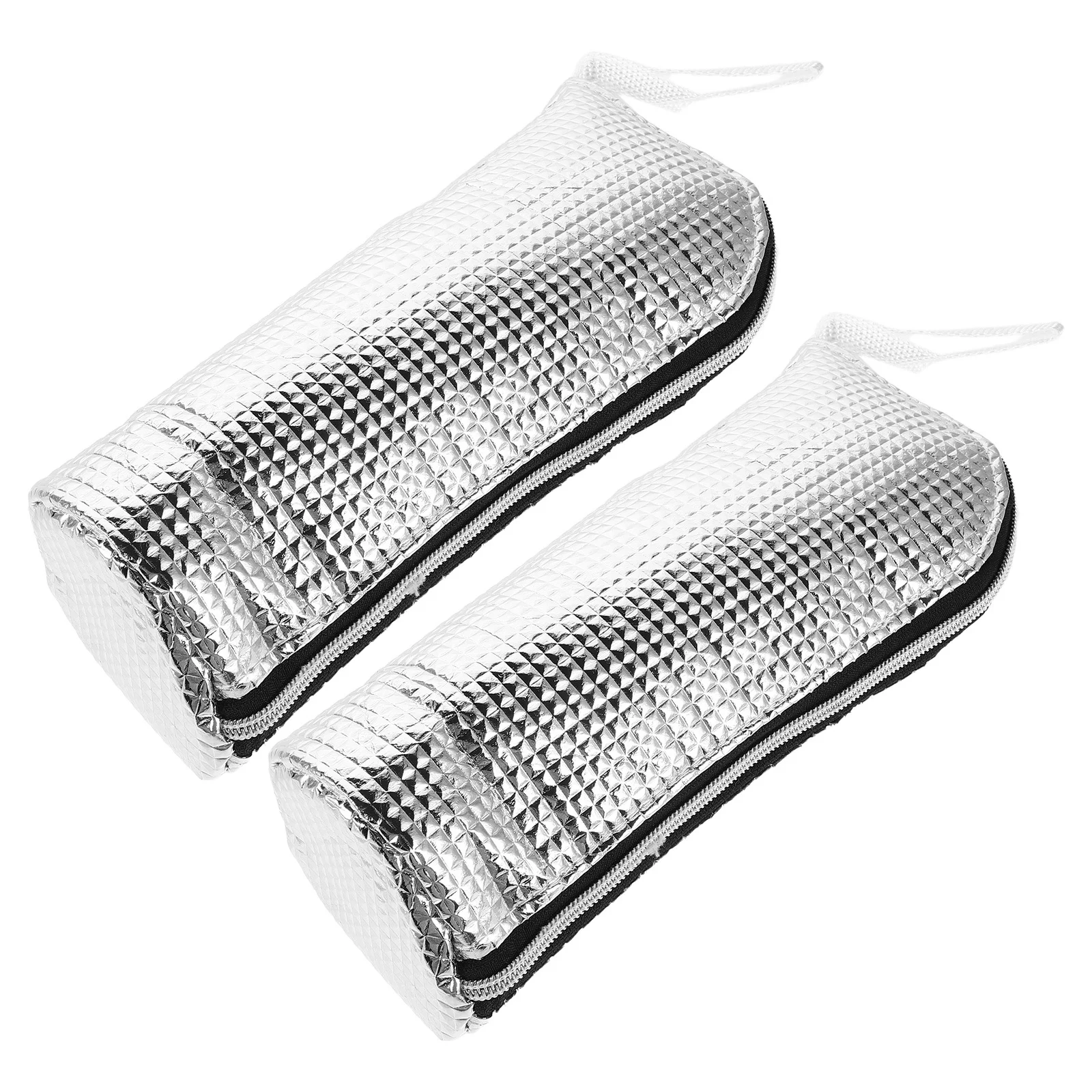 

2pcs Insulated Baby Bottle Bag: Aluminum Foil Thermal Tote For Stroller Travel Leakproof Portable Bottle Warmer Storage