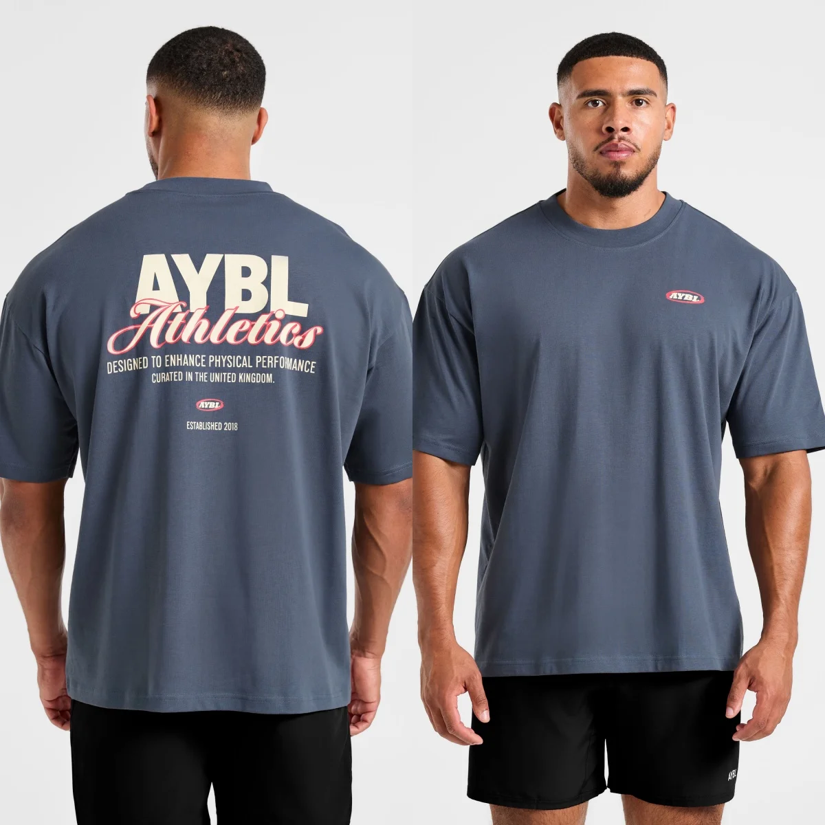 Classic Athletics Script Oversized Fashion GYM Fitness Sports Brand T-Shirt Cotton Graphic Tee Men Women Summer Streetwear