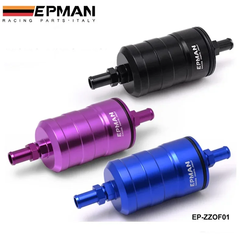 EPMAN Racing Fuel Filter UNI Competition 10Micron Paper Filter Complete (Blue Black Purple) EP-ZZOF01