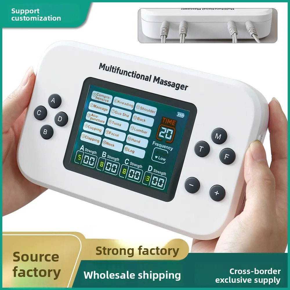 Dispositivo de masaje de cuerpo completo al por mayor, electroterapia multifuncional de 4 salidas, fisioterapia, máquina Tens, alivio del dolor y la fatiga
