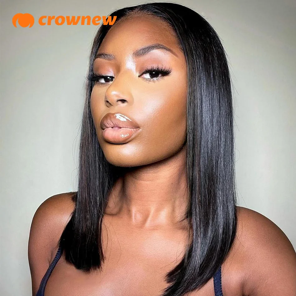 Bob Lace Front Wig Bone Straight Human Hair Wigs 13X4 Lace Frontal Human Hair Wig Pre Plucked Hd Transparent Lace Frontal Wigs