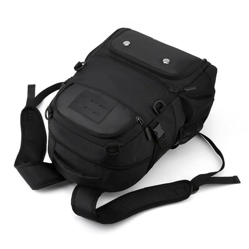 

Large Capacity Sports Basketball Backpack with Shoes Bag Multi Pockets Soccer Bag Oxford Fabric Detachable Net