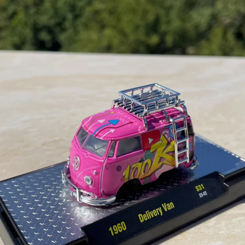 دييكاست 1:64 مقياس 1960 تسليم فان سبيكة محاكاة نموذج سيارة مجموعة ثابتة الديكور هدايا العيد اللعب هدية تذكارية #3