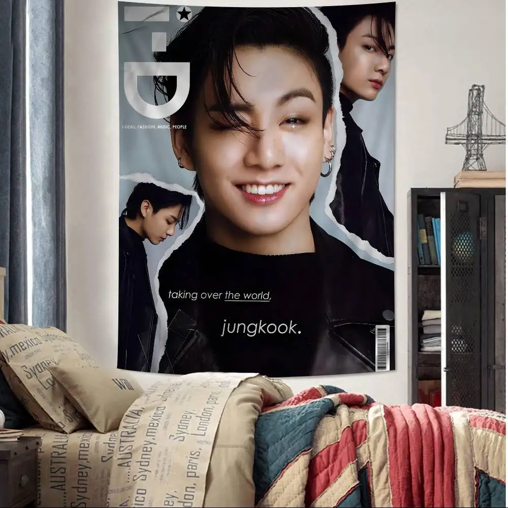 J-Jung K-Kook نسيج كرتوني ديكور المنزل الهبي البوهيمي الديكور العرافة ديكور المنزل